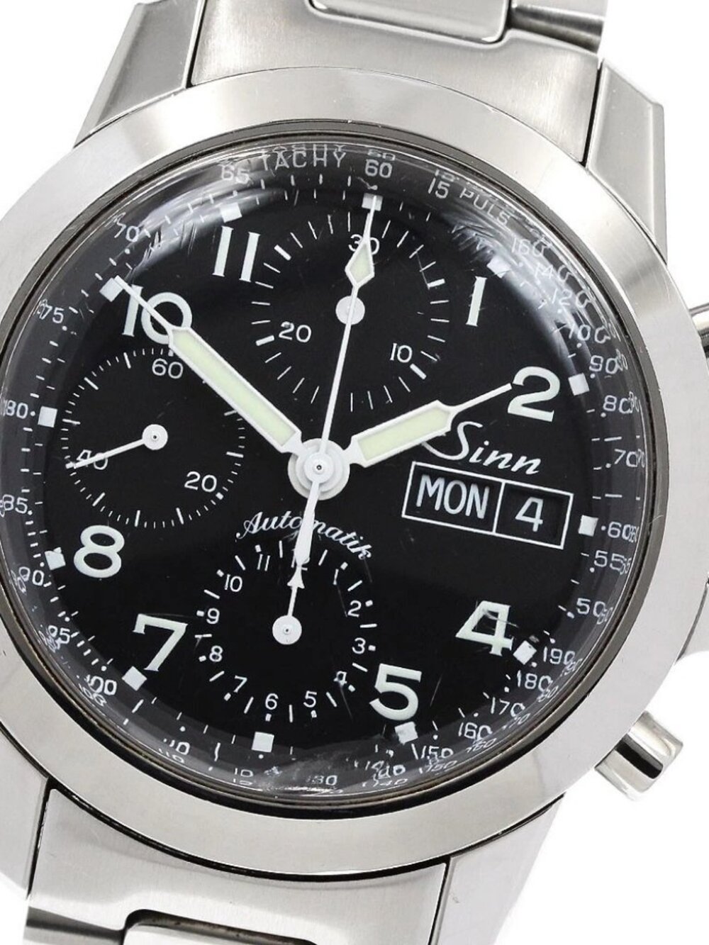 Sinn 103.B.AUTO.POL.TY Chronograph day date black Dial Automatic Men's_938359